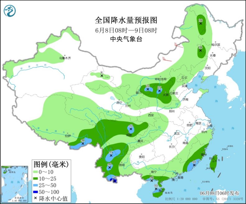 华北东北多雷雨 明起南方将现新一轮大范围降雨2