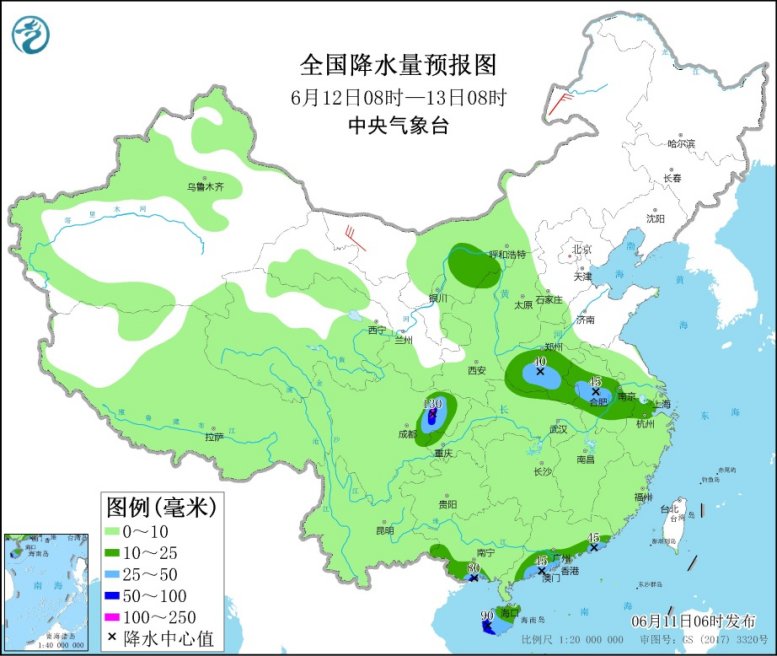 热带扰动致华南沿海多风雨 北方高温范围再扩大2