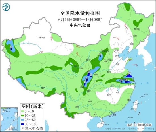 四川盆地至长江沿线降雨频繁 江南华南高温闷热来袭1