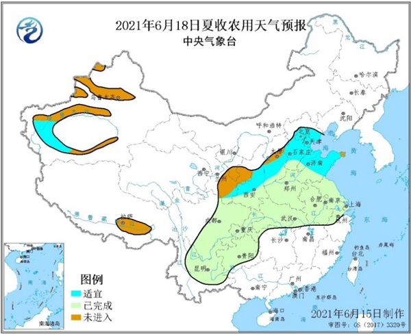 华北麦收区以晴为主总体利于夏收 夏种区仍有降水天气利于趁墒播种3