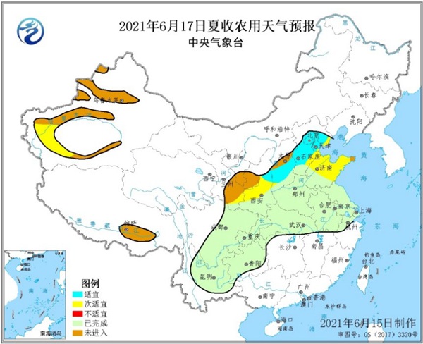 华北麦收区以晴为主总体利于夏收 夏种区仍有降水天气利于趁墒播种2