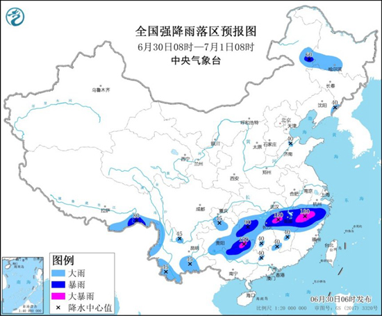 暴雨黄色预警继续发布！江西浙江广西等局地有大暴雨1