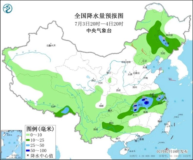 强降雨中心北抬！长江中下游沿线仍有暴雨 但这些地方即将雨过天晴2