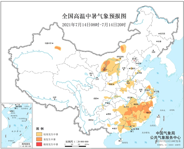 健康气象预报：宁夏浙江广东等10省区部分地区易发生中暑1