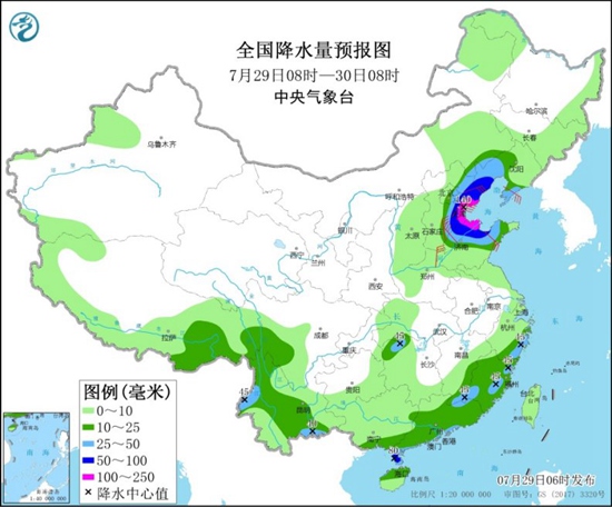 京津冀等地有强降雨 西南地区高温增多1