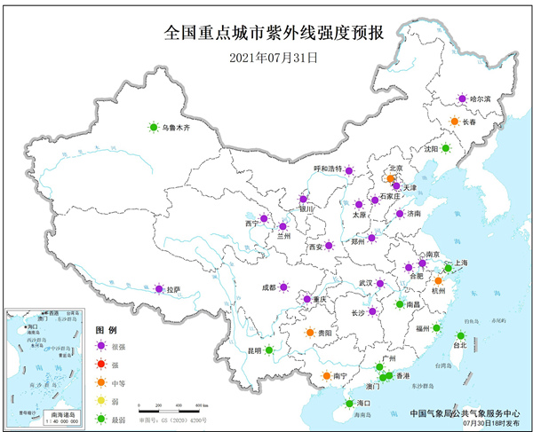 健康气象预报：湖南广西等5省市区部分地区易发生中暑2