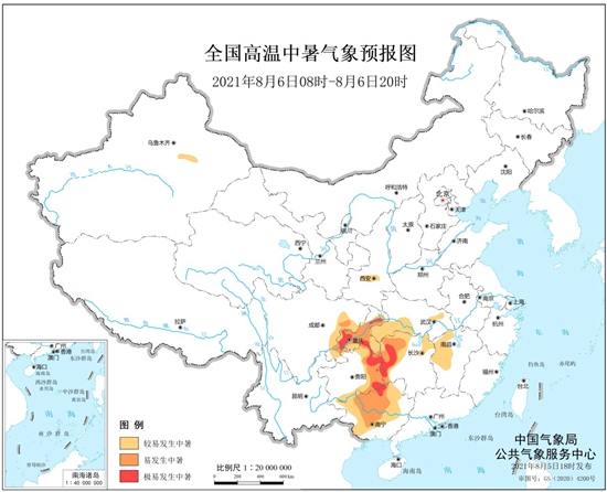 健康气象预报：湖南重庆等地局地极易发生中暑1