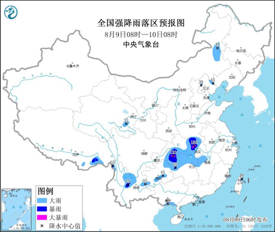 暴雨预警继续发布！湖北湖南等局地有大暴雨1