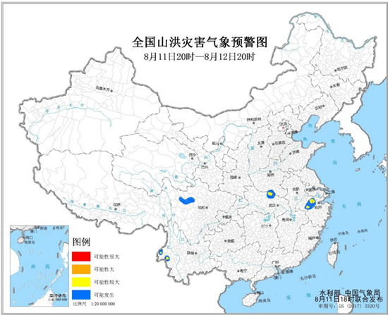 山洪灾害预警：浙江安徽等局地发生山洪灾害可能性较大1