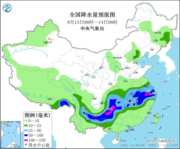 强降雨“驻扎”长江中下游 安徽上海等地有暴雨1