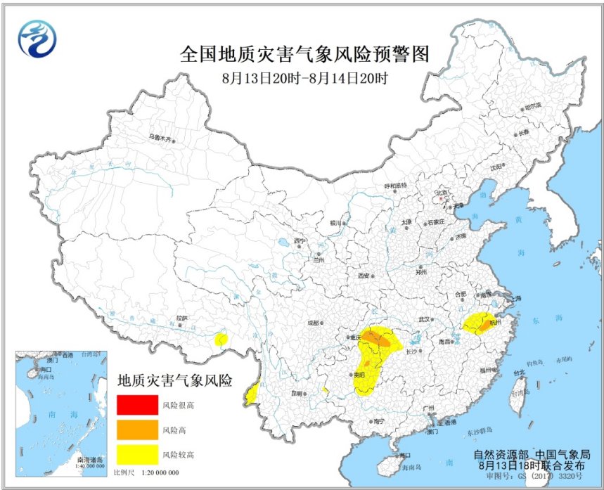 地质灾害预警！浙江湖北等5省市局地发生地质灾害气象风险高1
