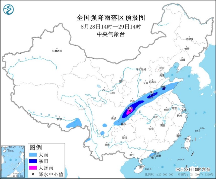 暴雨预警！四川等7省区市部分地区有大到暴雨1