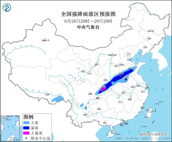 暴雨蓝色预警：四川重庆河南等地局地有大暴雨1