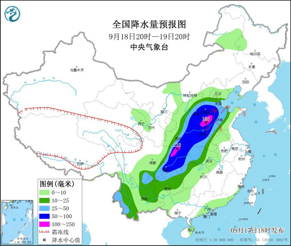 18日夜间至19日北部等地的部分为降雨最强时段 强降雨或为9月少见防范不能大意1